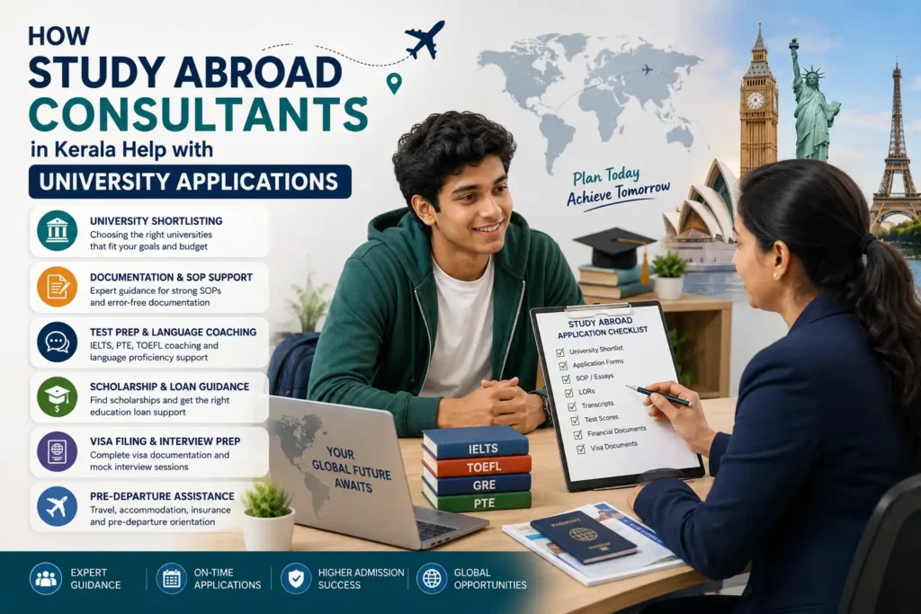 How Study Abroad Consultants in Kerala Help with University Applications